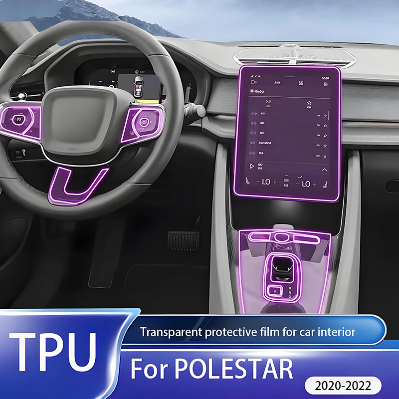 Suitable for Polestar 2 2020-2022 models, TPU scratch-resistant protective film accessories for interior decoration
Suitable for Polestar 2 2020-2022 models, TPU scratch-resistant protective film accessories for interior decoration