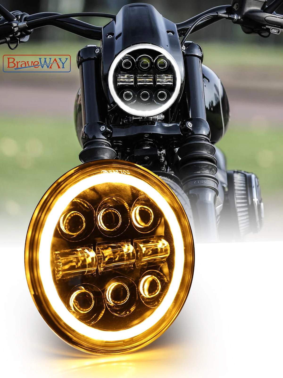 BraveWAY 5.75 -дюймовая светодиодная фара с прожектором для мотоцикла 5 3/4 "Moto Headlight High Low Light + DRL + Turn Signal (Halo Ring)
BraveWAY 5.75 -дюймовая светодиодная фара с прожектором для мотоцикла 5 3/4 "Moto Headlight High Low Light + DRL + Turn Signal (Halo Ring)