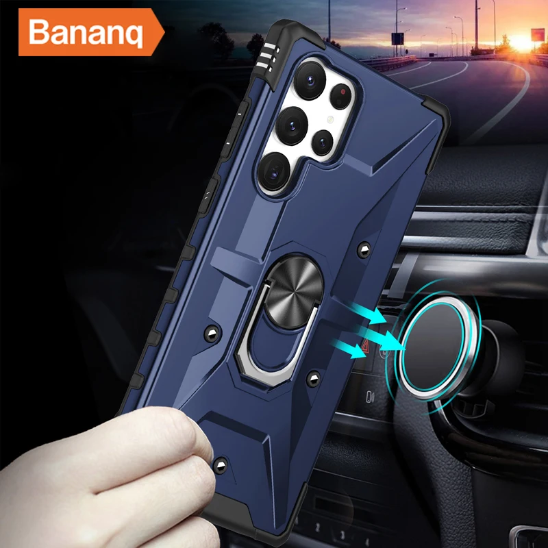 Bananq Metal Ring Stand Cover For Samsung S23 S22 S21 Ultra Plus S20 FE Case For Galaxy A54 A34 A12 A13 A14 A32 A33 A53 A73 A04
Bananq Metal Ring Stand Cover For Samsung S23 S22 S21 Ultra Plus S20 FE Case For Galaxy A54 A34 A12 A13 A14 A32 A33 A53 A73 A04
