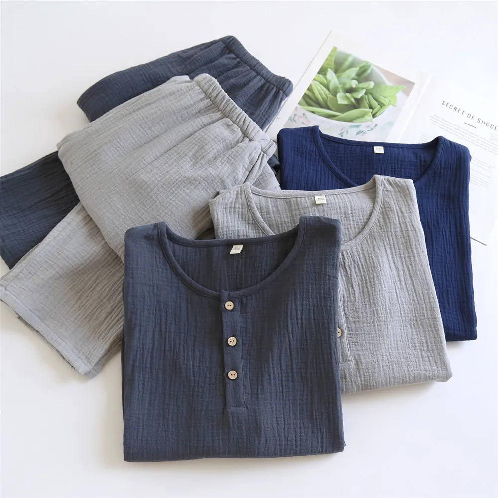 Хлопковый пижамный костюм, мужской весенне-осенний пуловер с круглым вырезом и длинными рукавами, брюки, свободная одежда для дома, тонкая мужская одежда для сна
Хлопковый пижамный костюм, мужской весенне-осенний пуловер с круглым вырезом и длинными рукавами, брюки, свободная одежда для дома, тонкая мужская одежда для сна