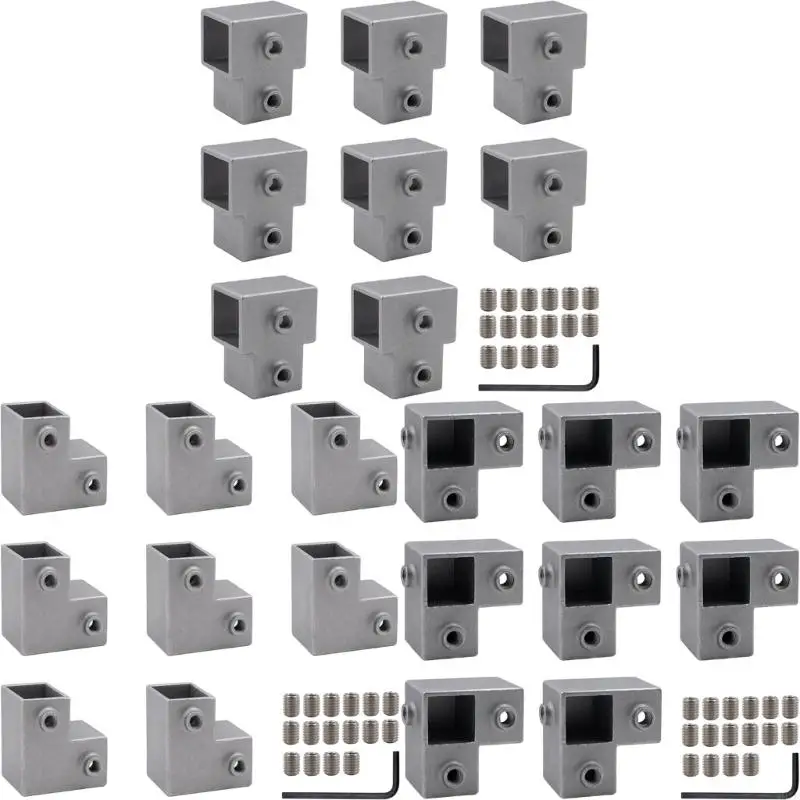 Square Tube Connector Connection Fastener Aluminum Alloy tees Chain End Clamps 3 Way Pipe Fitting Enduring
Square Tube Connector Connection Fastener Aluminum Alloy tees Chain End Clamps 3 Way Pipe Fitting Enduring