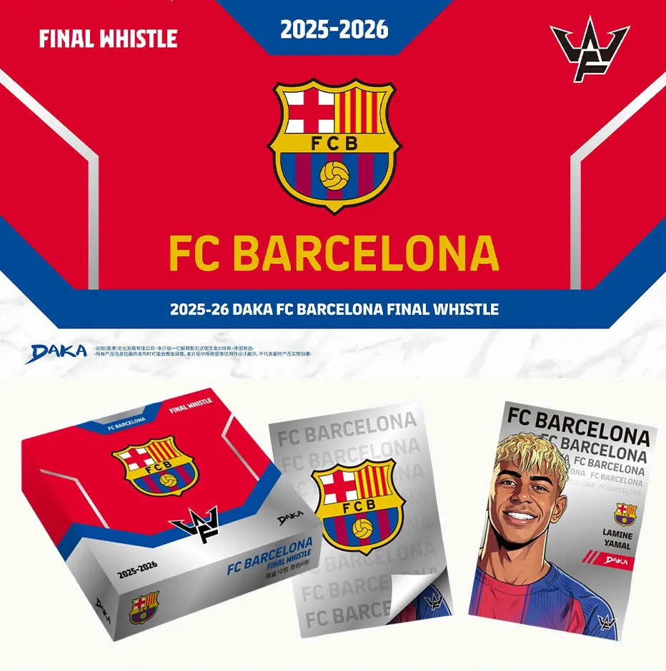 In Stock New Genuine Daka 2025-26 Daka FC Barcelona Final Whistle Series Football Star Signature Card Fan Collection Souvenirs
In Stock New Genuine Daka 2025-26 Daka FC Barcelona Final Whistle Series Football Star Signature Card Fan Collection Souvenirs
