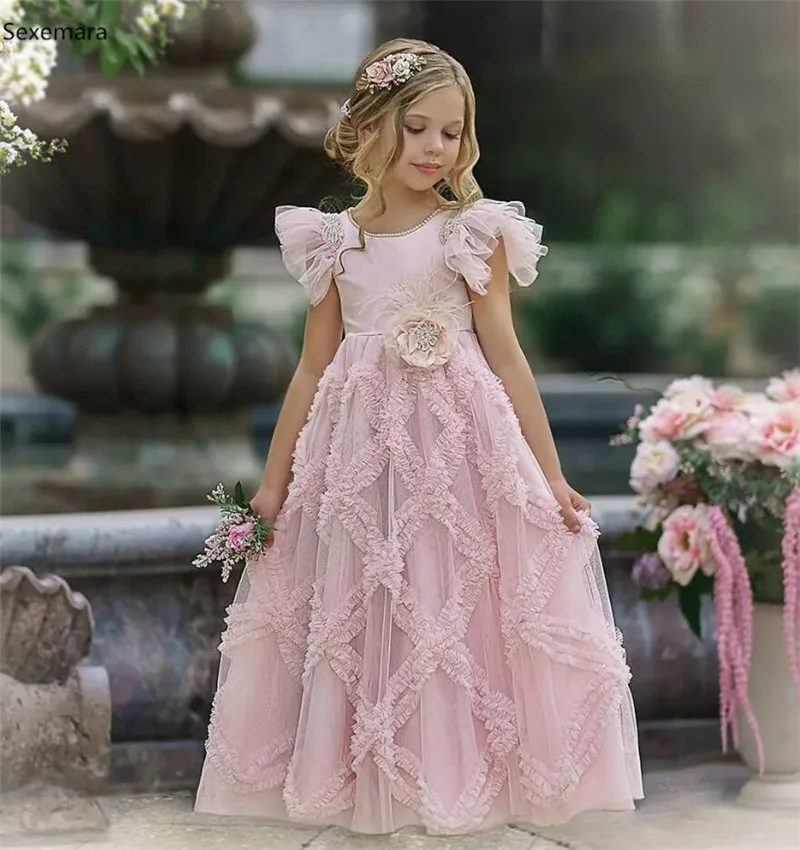Light Pink Flower Girl Dresses For Wedding O Neck Sleeveless Pageant Dress Floor Length Ball Gown Kid Birthday Dress
Light Pink Flower Girl Dresses For Wedding O Neck Sleeveless Pageant Dress Floor Length Ball Gown Kid Birthday Dress