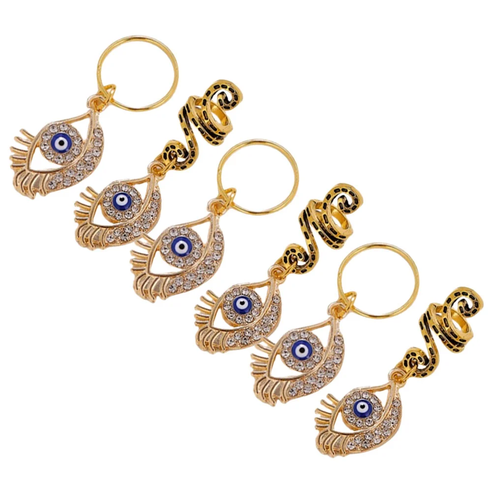 6 Pcs Snake Braid Hair Ring Beaded Clip Charm Evil Eye Pendant Spirals Toppers Rings Jewelry Jewels Braiding Pendants Weave
6 Pcs Snake Braid Hair Ring Beaded Clip Charm Evil Eye Pendant Spirals Toppers Rings Jewelry Jewels Braiding Pendants Weave