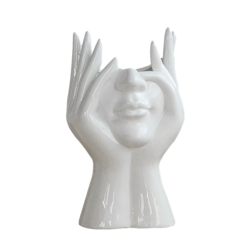 Modern Nordic Style Eramic Human Face Ceramic Flower Vase Art Sculpture Plant Flower Pot Home Decor Arrangement
Modern Nordic Style Eramic Human Face Ceramic Flower Vase Art Sculpture Plant Flower Pot Home Decor Arrangement