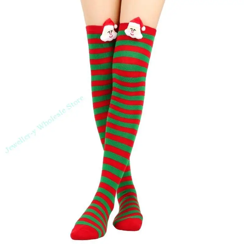 R7UF Women Christmas Over Knee Socks 3D Santa for Doll Striped Thigh High Stock
R7UF Women Christmas Over Knee Socks 3D Santa for Doll Striped Thigh High Stock