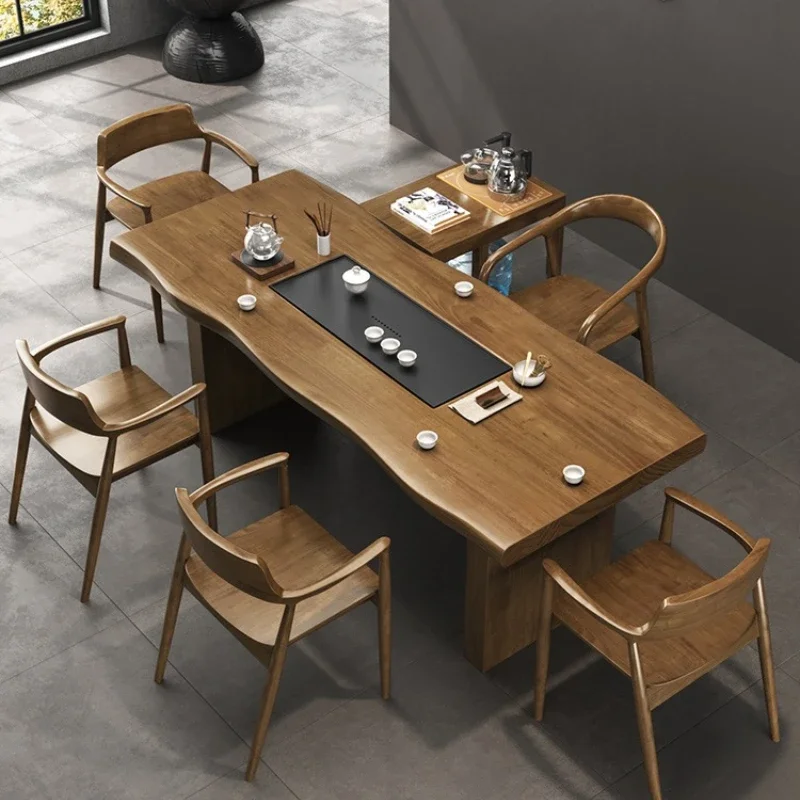 Large board solid wood tea table Home living room tea table and chair combination Kung Fu Zen new Chinese style office
Large board solid wood tea table Home living room tea table and chair combination Kung Fu Zen new Chinese style office