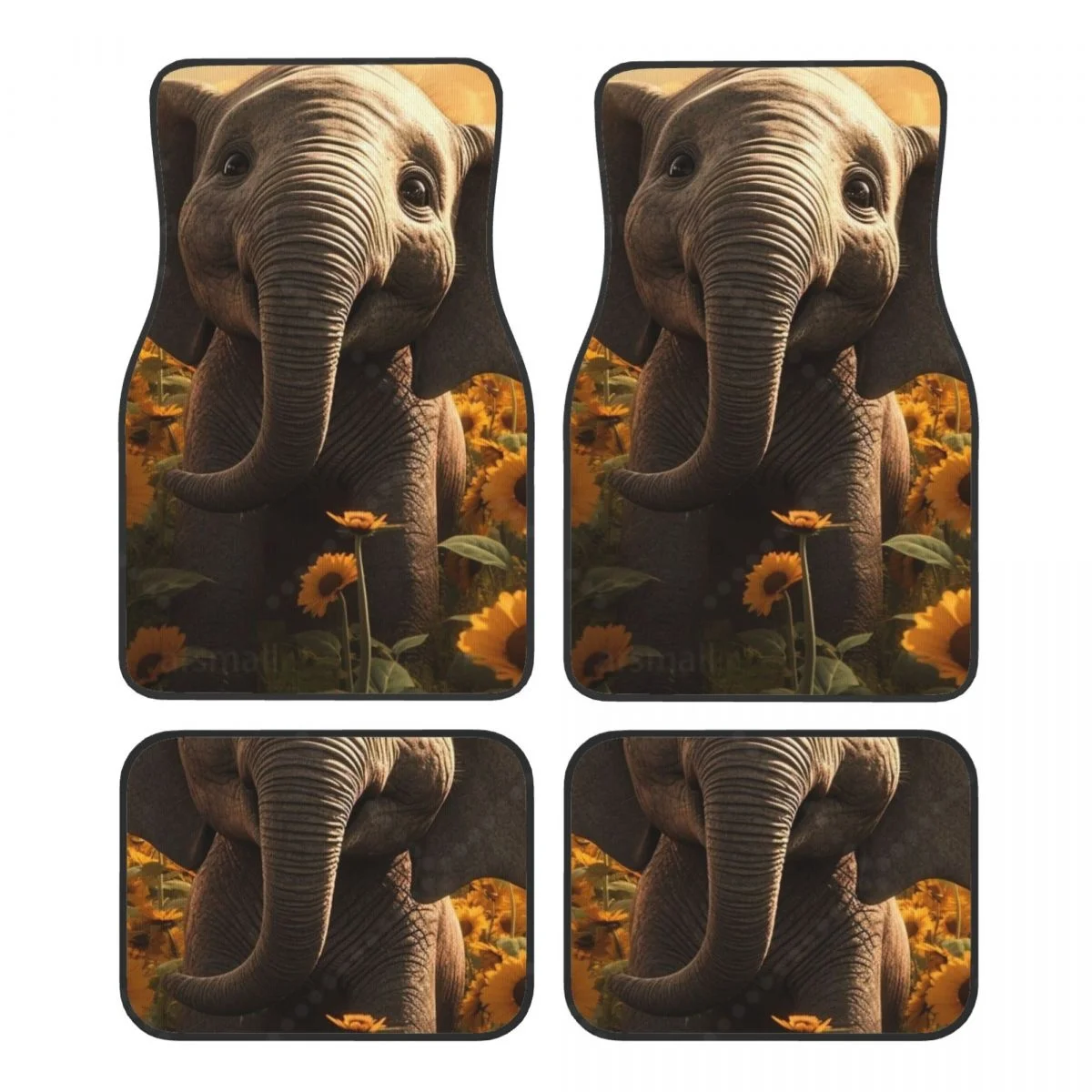 Felpudo Coche Con Forma Elefante Y Girasol, Alfombrillas Goma Lanteras Y Traseras Resistentes, Protección L Suelo, Se Adapta
Felpudo Coche Con Forma Elefante Y Girasol, Alfombrillas Goma Lanteras Y Traseras Resistentes, Protección L Suelo, Se Adapta