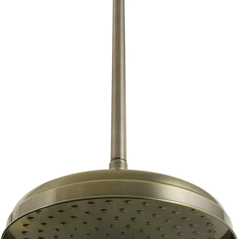10 Round Antique Brass Raindrop Shower Head with 17 Ceiling Arm
10 Round Antique Brass Raindrop Shower Head with 17 Ceiling Arm