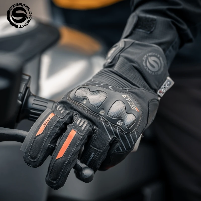 Star Field Knight Winter Warm Carbon Fiber Motorcycle Riding Gloves Waterproof Liner Real Goat Leather Non-slip Wear-resistant
Star Field Knight Winter Warm Carbon Fiber Motorcycle Riding Gloves Waterproof Liner Real Goat Leather Non-slip Wear-resistant