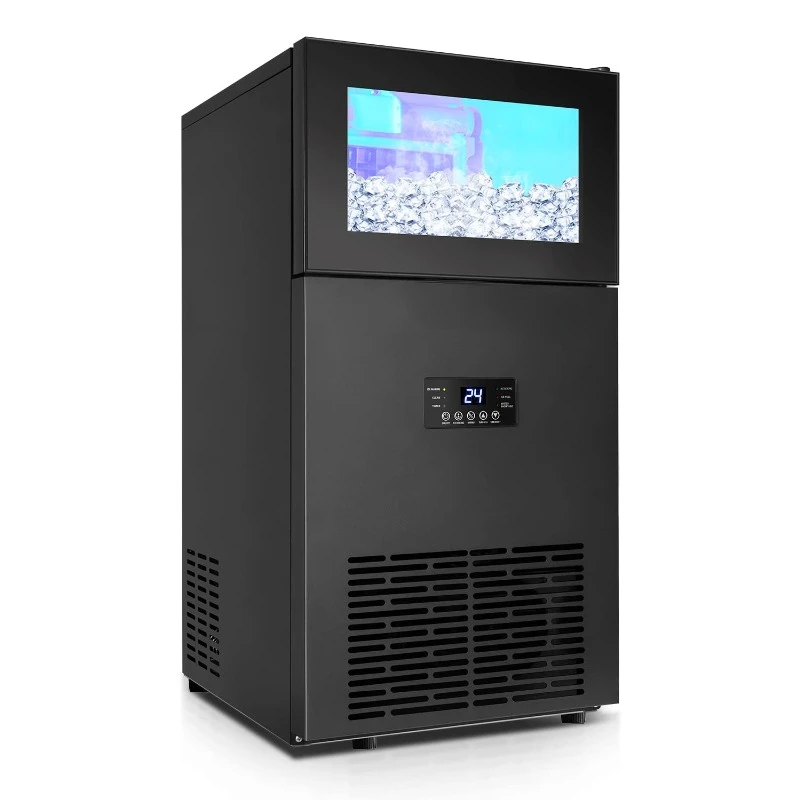 130Lbs/Day, Quick Ice Making Commercial Ice Machine with 35Lbs Capacity, Under Counter Ice Maker 15 Inch Wide, Stainless Steel
130Lbs/Day, Quick Ice Making Commercial Ice Machine with 35Lbs Capacity, Under Counter Ice Maker 15 Inch Wide, Stainless Steel