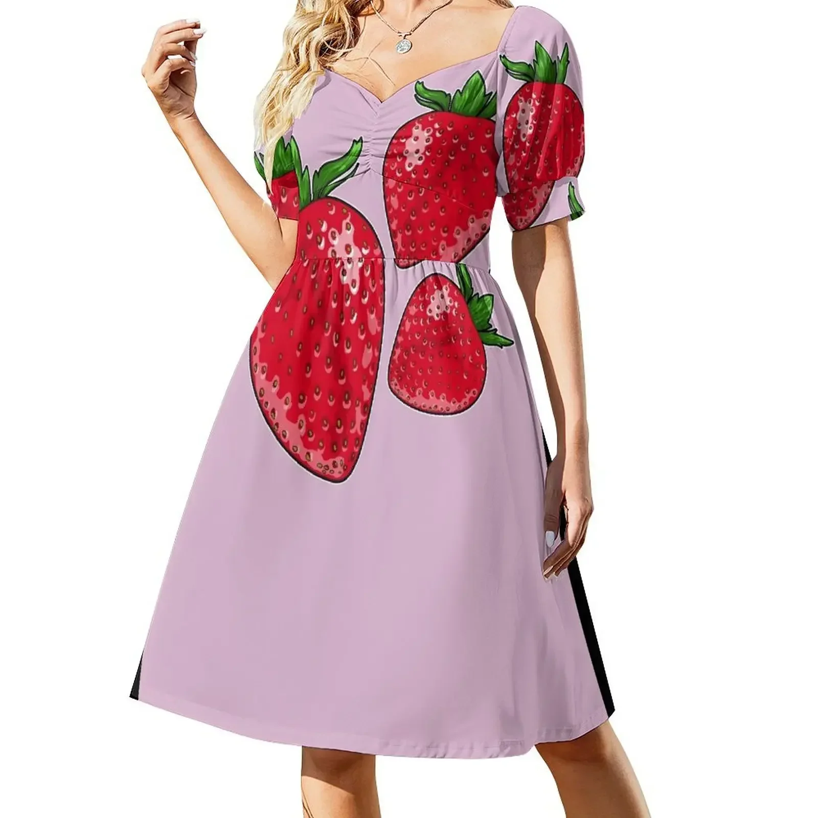 Strawberries Short-Sleeved Dress Women's summer dresses women's clothing trend 2025 Dress
Strawberries Short-Sleeved Dress Women's summer dresses women's clothing trend 2025 Dress