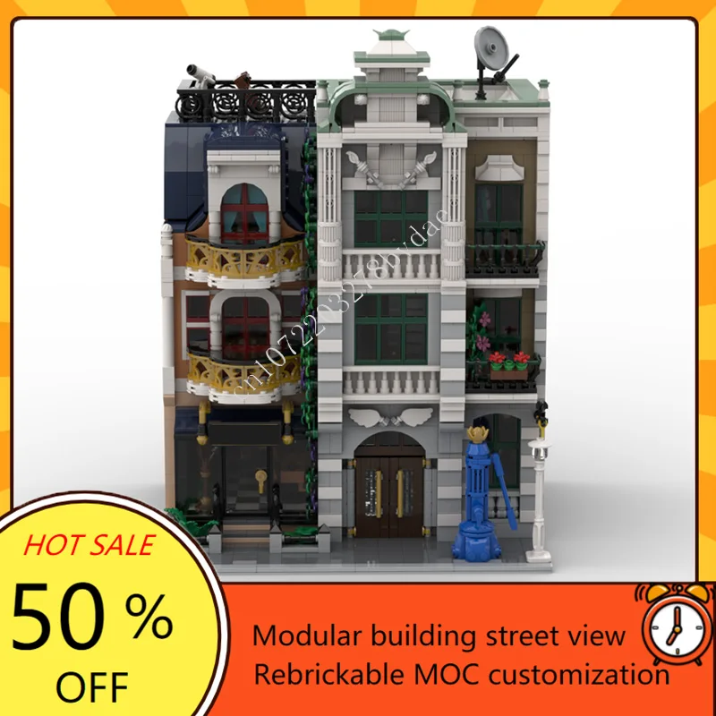 4054 шт., 19-го века, классический теннимент, модульный MOC, креативная модель с видом на улицу, строительные блоки, сделай сам, образовательная сборная модель, игрушка
4054 шт., 19-го века, классический теннимент, модульный MOC, креативная модель с видом на улицу, строительные блоки, сделай сам, образовательная сборная модель, игрушка