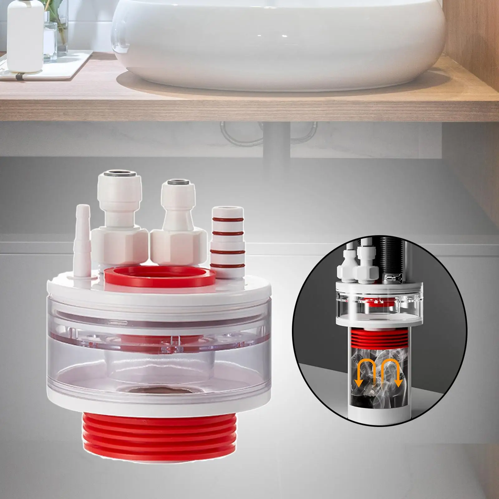 Kitchen Sink Downpipe Filter Connector Drainer 6 in 1 for Drain Downpipe Water Dispenser Filter Dishwasher Water Purifier
Kitchen Sink Downpipe Filter Connector Drainer 6 in 1 for Drain Downpipe Water Dispenser Filter Dishwasher Water Purifier