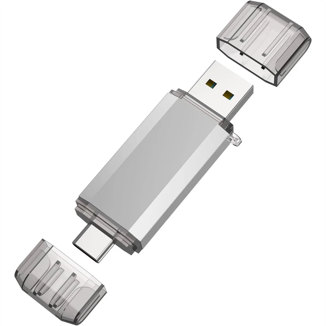 32GB USB C Flash Drive 2 in 1 USB 3.0 Dual OTG Thumb Drive with Keychain for USB-C Smartphones, MacBook, Computers
32GB USB C Flash Drive 2 in 1 USB 3.0 Dual OTG Thumb Drive with Keychain for USB-C Smartphones, MacBook, Computers