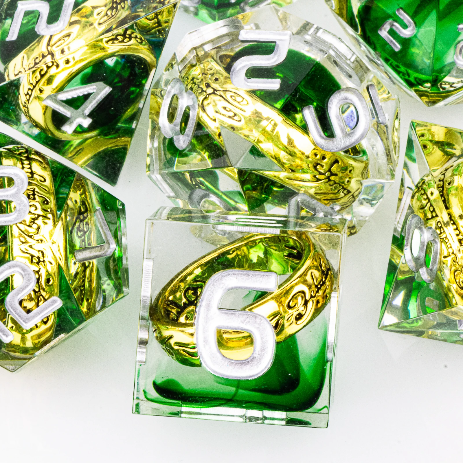 Polyhedral Dice for Dungeon and Dragon, Resin Dice DND, Sharp Edge Dice, Role Playing Games Dice, Green Dice D&D
Polyhedral Dice for Dungeon and Dragon, Resin Dice DND, Sharp Edge Dice, Role Playing Games Dice, Green Dice D&D