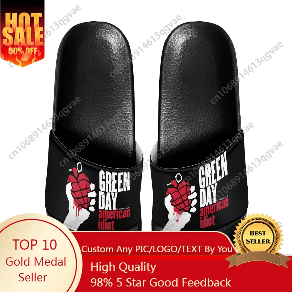 Green Day Punk Rock Band Slippers Home Water Shoes Men Women Teenagers Beach Pool Sandals Custom Summer Slipper
Green Day Punk Rock Band Slippers Home Water Shoes Men Women Teenagers Beach Pool Sandals Custom Summer Slipper