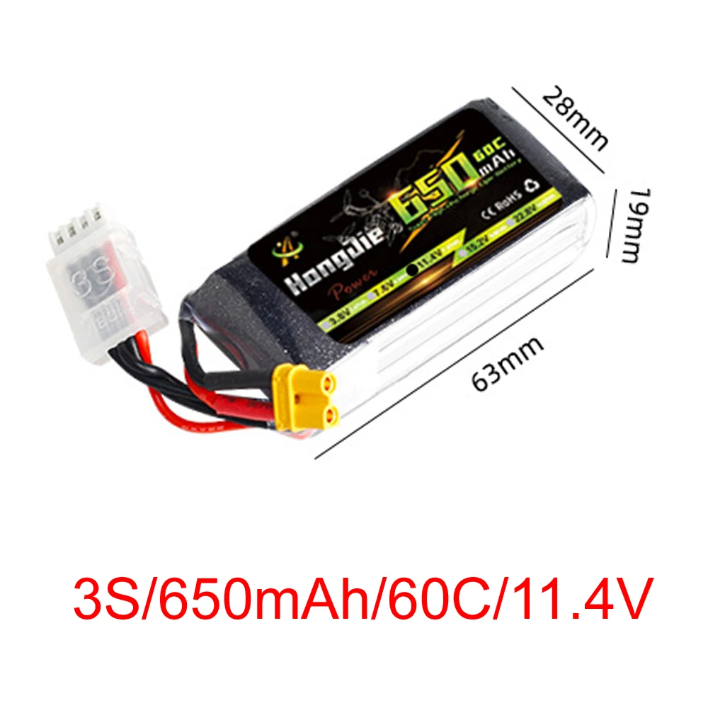 Аккумуляторная батарея Lipo с высокой скоростью 60C 602852 3S 650 мАч 1P для радиоуправляемого FPV гоночного дрона квадрокоптера вертолета грузовика
Аккумуляторная батарея Lipo с высокой скоростью 60C 602852 3S 650 мАч 1P для радиоуправляемого FPV гоночного дрона квадрокоптера вертолета грузовика