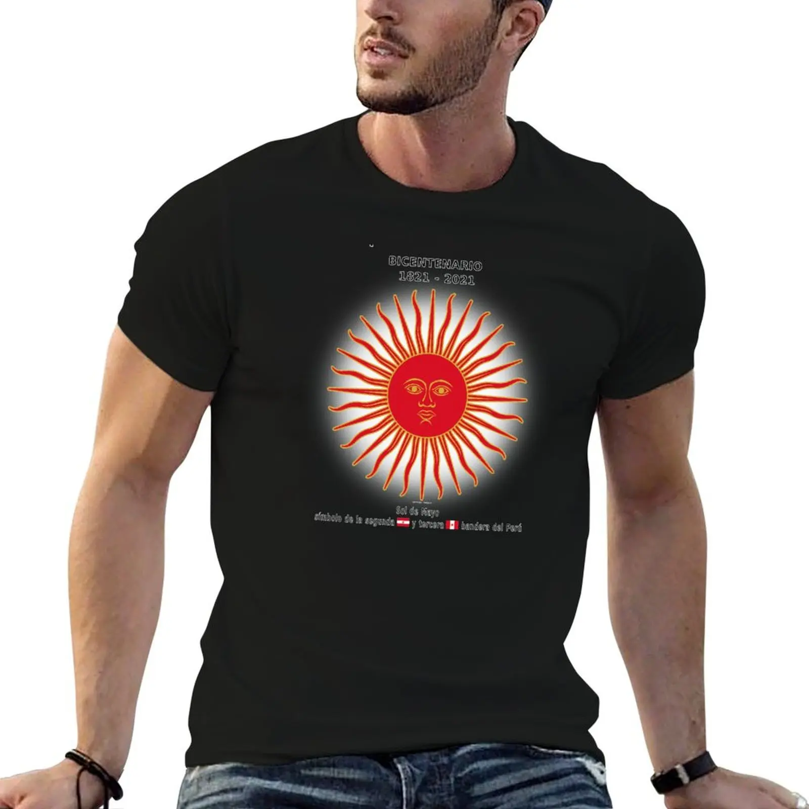Viva el Perú, Sol de mayo, Bicentenario 1821-2021 white T-Shirt cotton tshirt 100% printed t shirts for man T-Shirt
Viva el Perú, Sol de mayo, Bicentenario 1821-2021 white T-Shirt cotton tshirt 100% printed t shirts for man T-Shirt