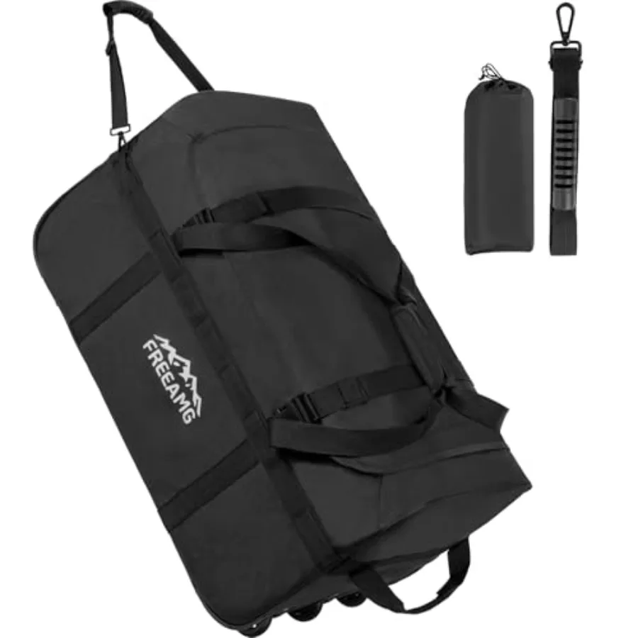 120L Foldable Rolling Duffel Bag with 3 Wheels And Handle, 30 inch Large Travel Duffle Bag for Travel, Camping, Outdoors
120L Foldable Rolling Duffel Bag with 3 Wheels And Handle, 30 inch Large Travel Duffle Bag for Travel, Camping, Outdoors