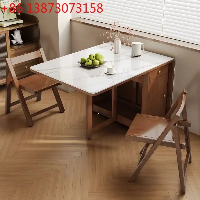 Nordic style folding household small apartment retractable solid wood folding rectangular dining table
Nordic style folding household small apartment retractable solid wood folding rectangular dining table