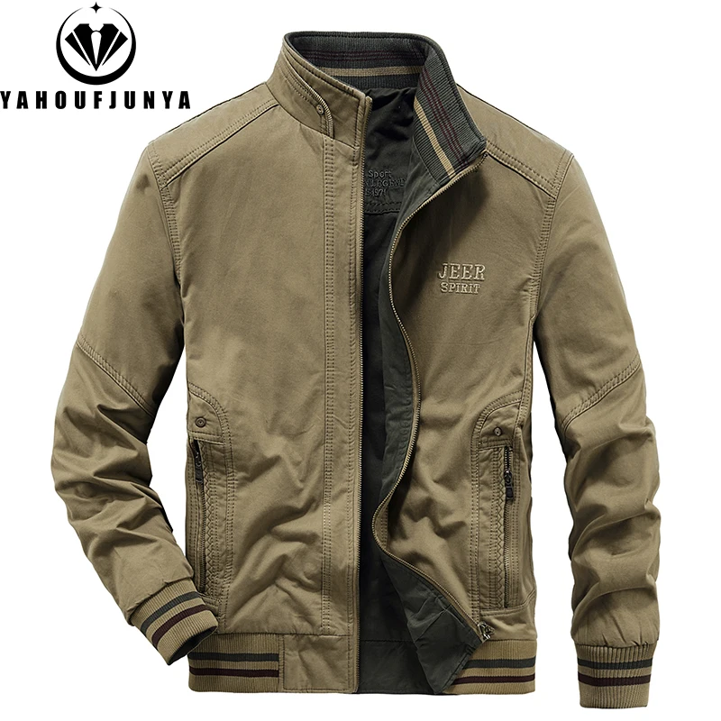 Men Spring Cargo Casual Stand Collar Wash Jacket Men Autumn Solid Color Reversible Outdoors Windproof Fashion Jacket Male Coat
Men Spring Cargo Casual Stand Collar Wash Jacket Men Autumn Solid Color Reversible Outdoors Windproof Fashion Jacket Male Coat