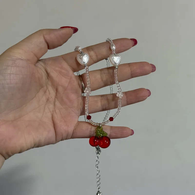 2026Y2K Cute Harajuku Resin Red Fruit Pendant Bead Choker Necklace Goth Vintage Aesthetic Vacation Scene Accessories
2026Y2K Cute Harajuku Resin Red Fruit Pendant Bead Choker Necklace Goth Vintage Aesthetic Vacation Scene Accessories