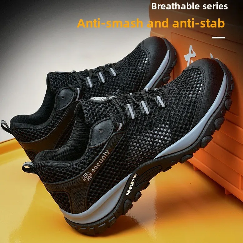 Summer Large Net Breathable Deodorant Steel Baotou Anti-smashing and Anti-piercing Protective Shoes Wear-resistant Work Shoes
Summer Large Net Breathable Deodorant Steel Baotou Anti-smashing and Anti-piercing Protective Shoes Wear-resistant Work Shoes