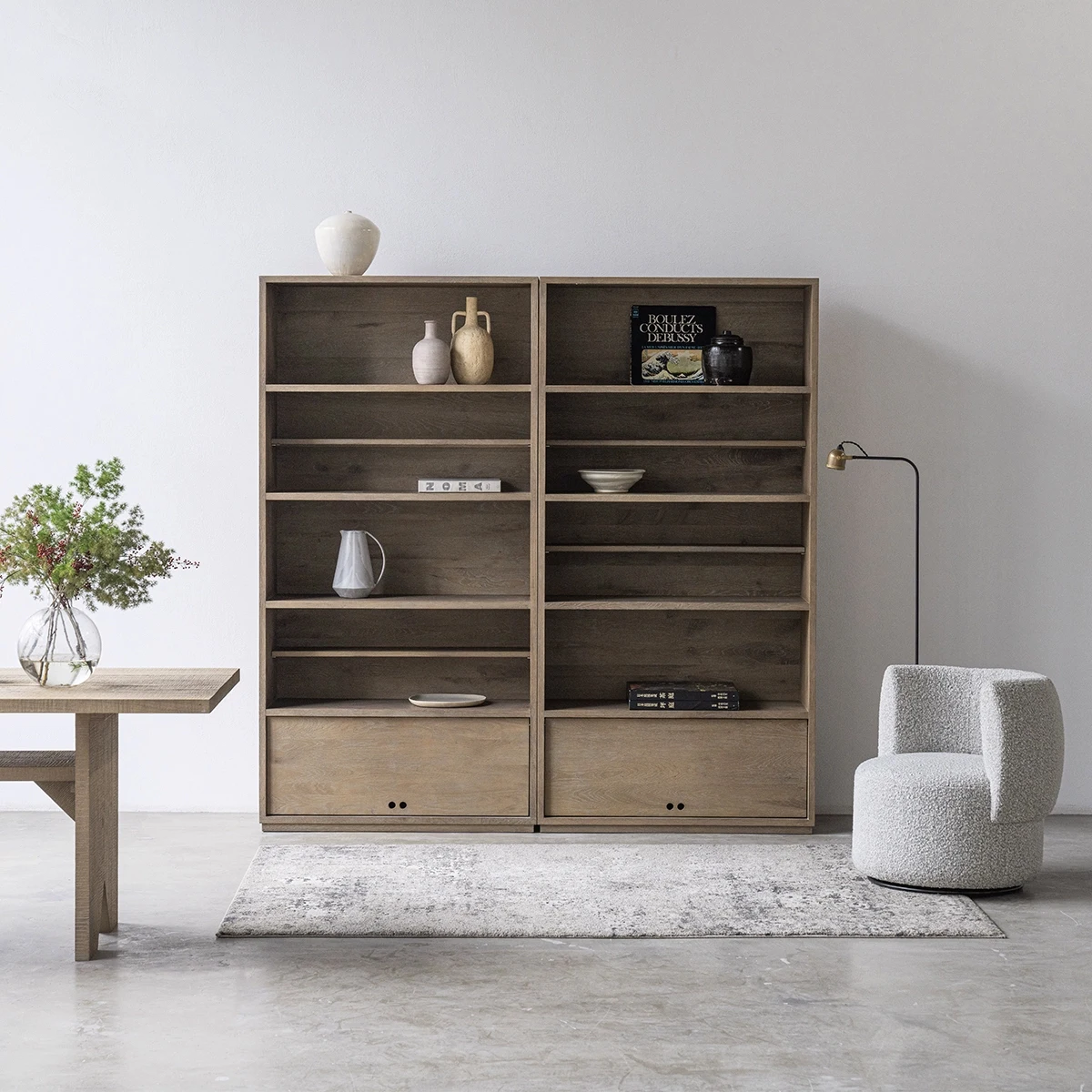 #High Quality Modern Customized Untreated Oak Bookcases with Display Drawers for Home Office Living Room or School Use
#High Quality Modern Customized Untreated Oak Bookcases with Display Drawers for Home Office Living Room or School Use