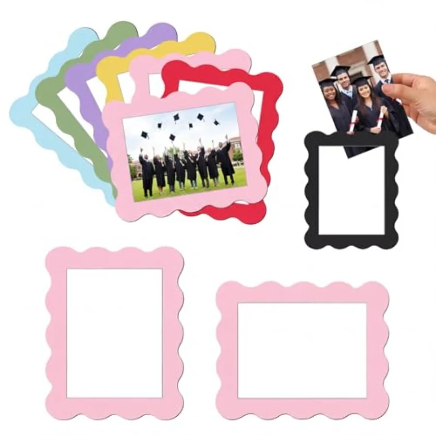 12 Pcs Graduation Scalloped Magnetic Picture Frame for Refrigerator Pastel Reusable Picture Frame Magnets Decorative Photo Hold
12 Pcs Graduation Scalloped Magnetic Picture Frame for Refrigerator Pastel Reusable Picture Frame Magnets Decorative Photo Hold