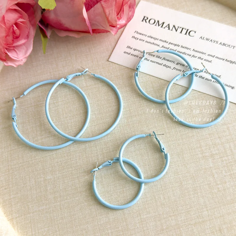 Fresh Blue Hoop Earrings New Style Bestseller Versatile Elegant Slim Face Earrings For Women Multiple Sizes Daily Party Use
Fresh Blue Hoop Earrings New Style Bestseller Versatile Elegant Slim Face Earrings For Women Multiple Sizes Daily Party Use