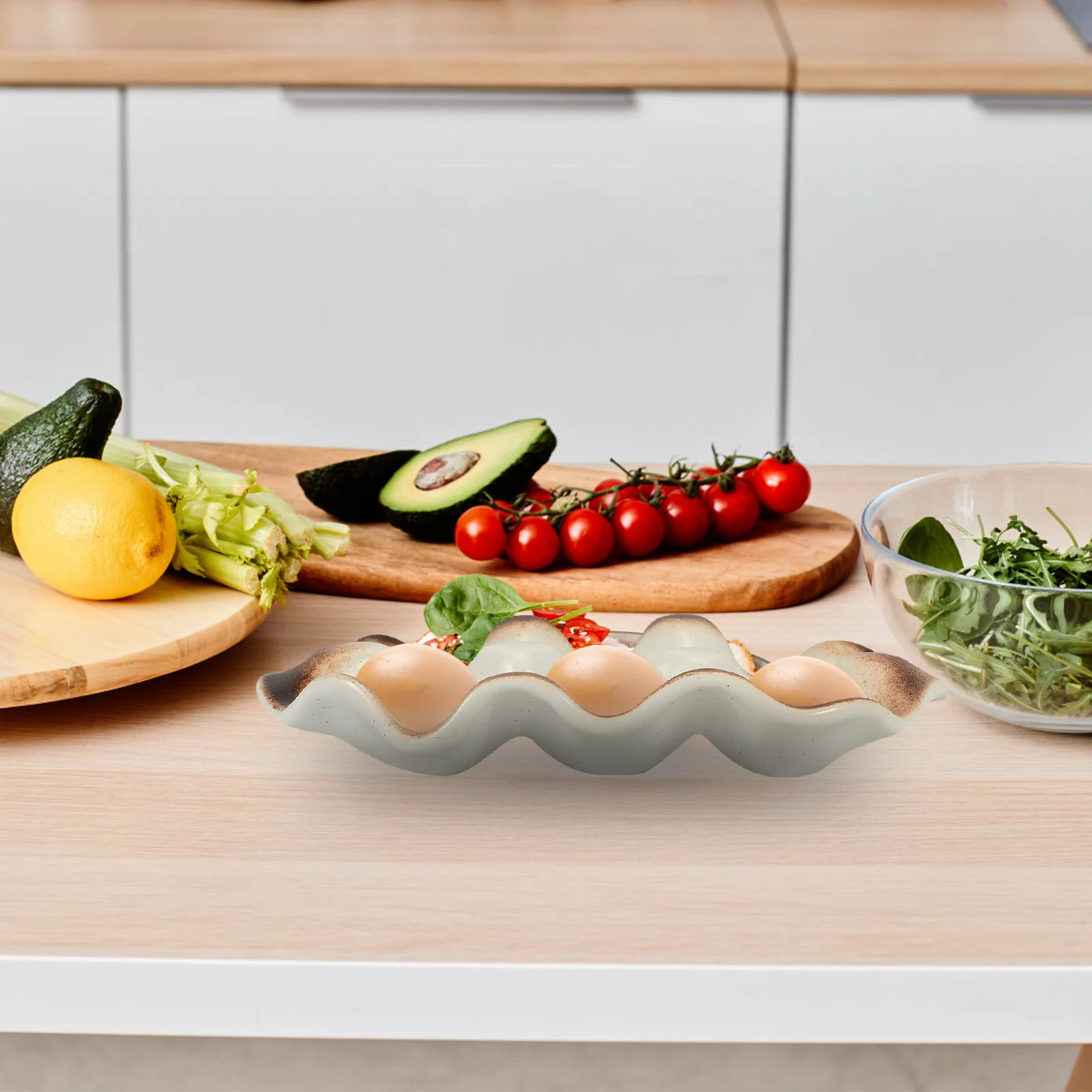 Egg Storage Holder Ceramic Tray Stand Kitchen Decor Fine Workmanship Practical Gift Choice Egg Holder Home Kitchenware
Egg Storage Holder Ceramic Tray Stand Kitchen Decor Fine Workmanship Practical Gift Choice Egg Holder Home Kitchenware