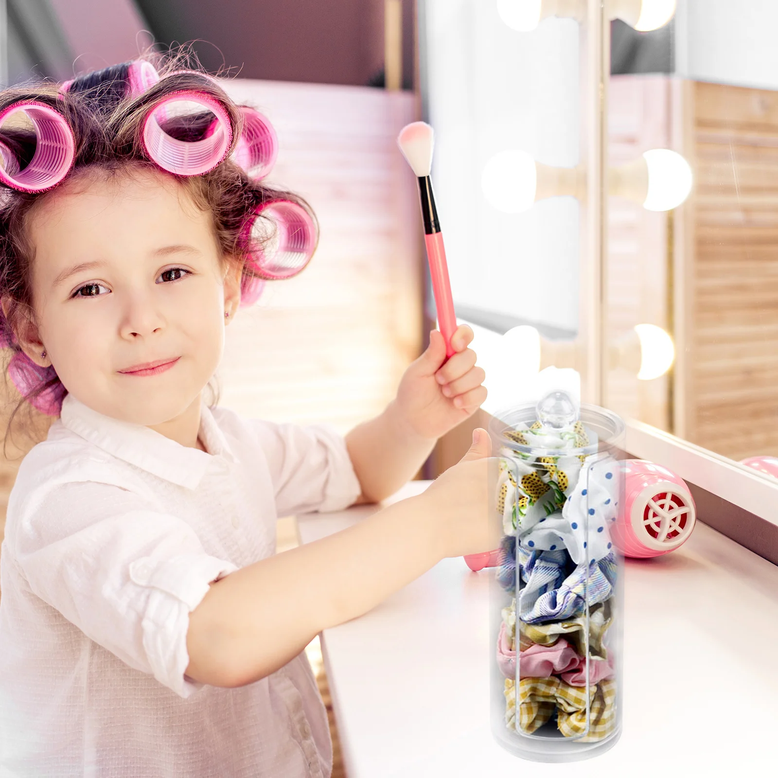 Hair Ties Storage Box Transparent Cylindrical Design Dust-Proof Lid Makeup Cotton Organizer Space-Saving Pad Box
Hair Ties Storage Box Transparent Cylindrical Design Dust-Proof Lid Makeup Cotton Organizer Space-Saving Pad Box