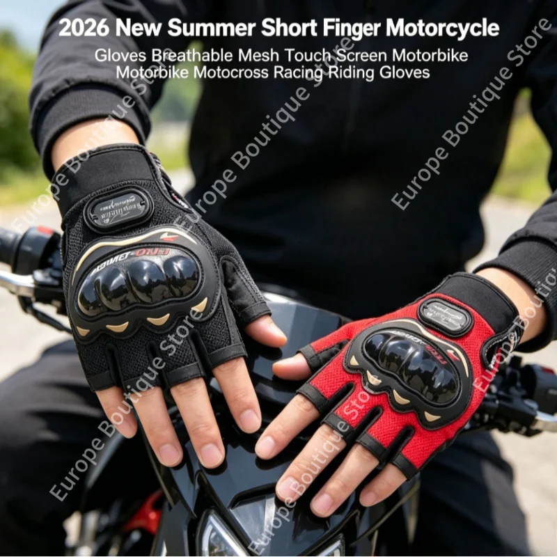 2026 NEW Touch Screen Summer Motorcycle Gloves Short Finger Breathable Mesh for Motocross Motorbike Racing Riding Gear
2026 NEW Touch Screen Summer Motorcycle Gloves Short Finger Breathable Mesh for Motocross Motorbike Racing Riding Gear