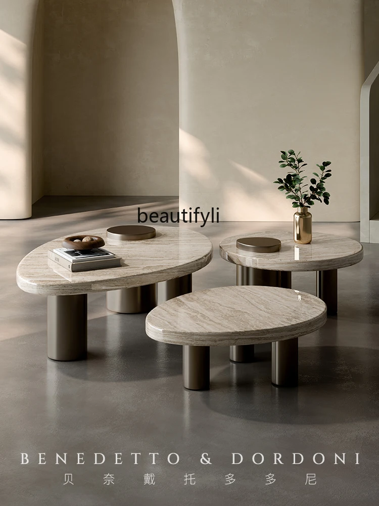 Coffee table living room light luxury high-end office home creative marble minimalist round
Coffee table living room light luxury high-end office home creative marble minimalist round