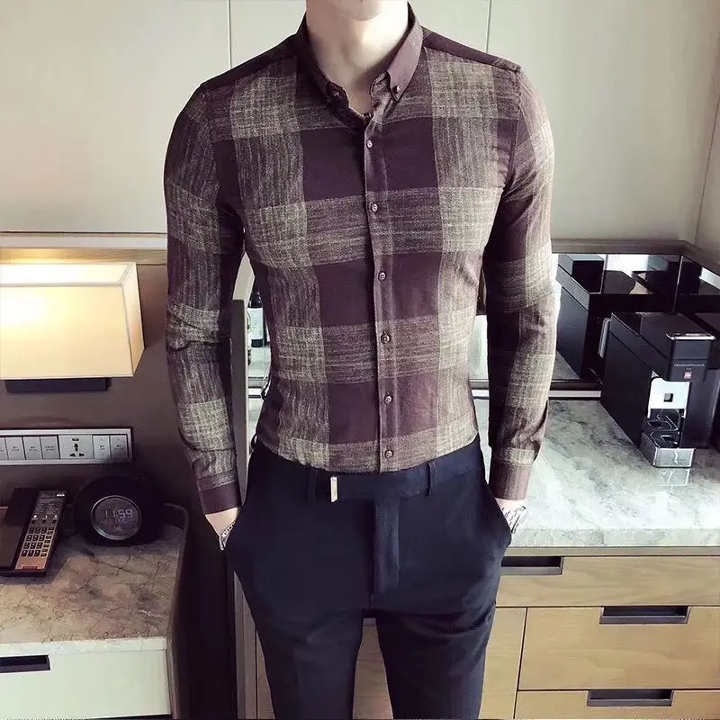 Новая мужская рубашка в клетку на весну-осень 2026 года, с длинным рукавом, стильная, повседневная, приталенная, в британском и корейском стиле, деловая
Новая мужская рубашка в клетку на весну-осень 2026 года, с длинным рукавом, стильная, повседневная, приталенная, в британском и корейском стиле, деловая