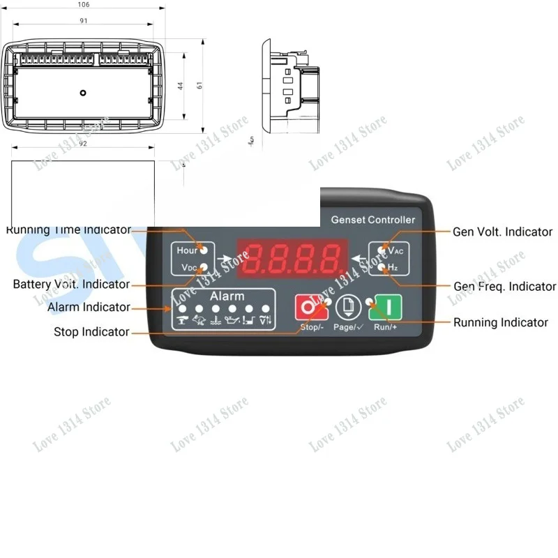 Small generator set controller automatic start and stop control panel module generator set accessories
Small generator set controller automatic start and stop control panel module generator set accessories