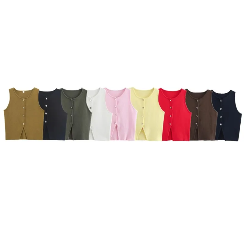 Fall 2025 Knit Vest For Women Sleeveless Cropped Woman White Vest Fall Asymmetrical Slim Sweater Vests Top Basic Slim Shirt traf
Fall 2025 Knit Vest For Women Sleeveless Cropped Woman White Vest Fall Asymmetrical Slim Sweater Vests Top Basic Slim Shirt traf