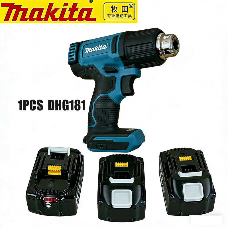 Аккумуляторный термофен Makita 18В для пайки и нагрева, до 550°C ° Беспроводная термоусадочная пленка C Shrink Film DHG181
Аккумуляторный термофен Makita 18В для пайки и нагрева, до 550°C ° Беспроводная термоусадочная пленка C Shrink Film DHG181