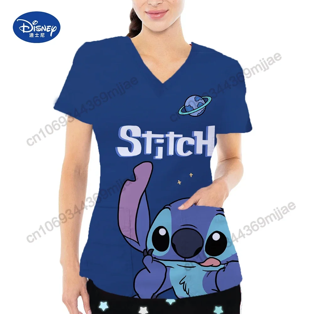 Cartoon Character Women's T-shirts V-neck Short Sleeves Women's Clothes Pocket Tops
Cartoon Character Women's T-shirts V-neck Short Sleeves Women's Clothes Pocket Tops