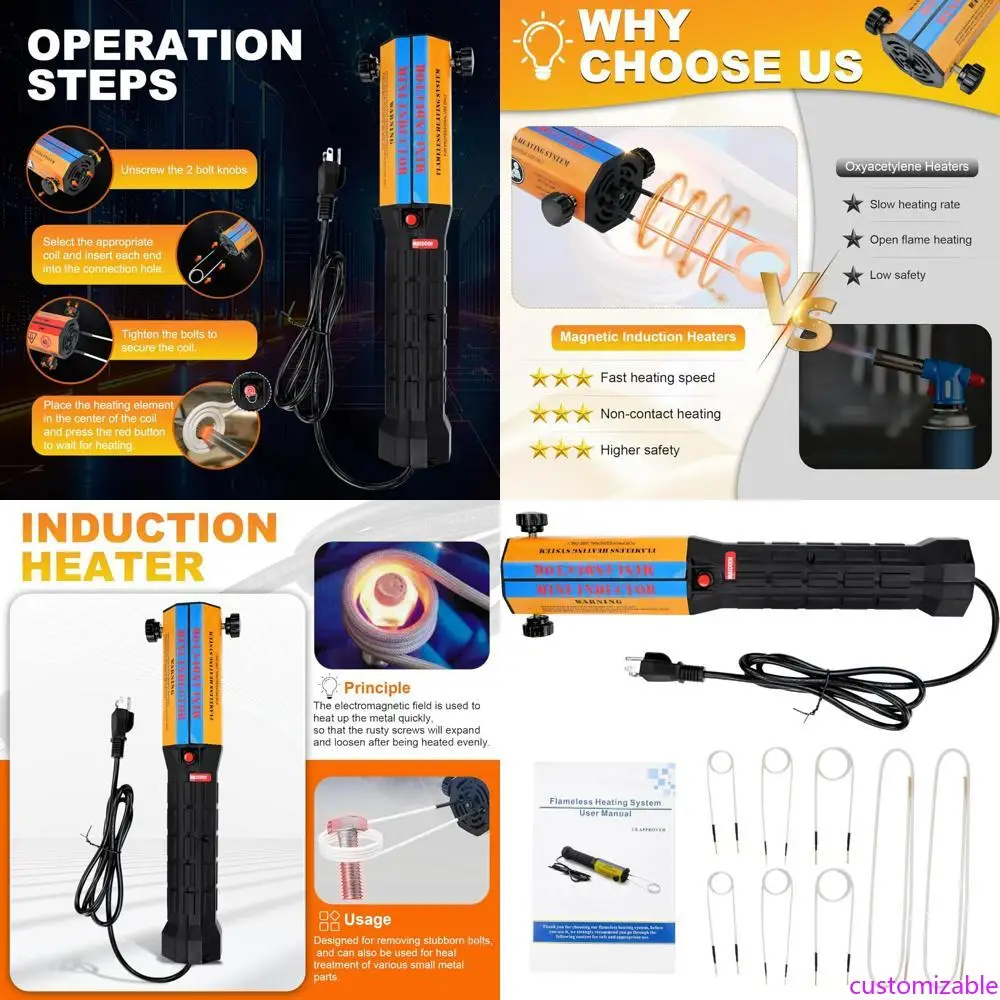 High-Power Induction Heater for Bolt Removal and Efficient Metal Heating
High-Power Induction Heater for Bolt Removal and Efficient Metal Heating