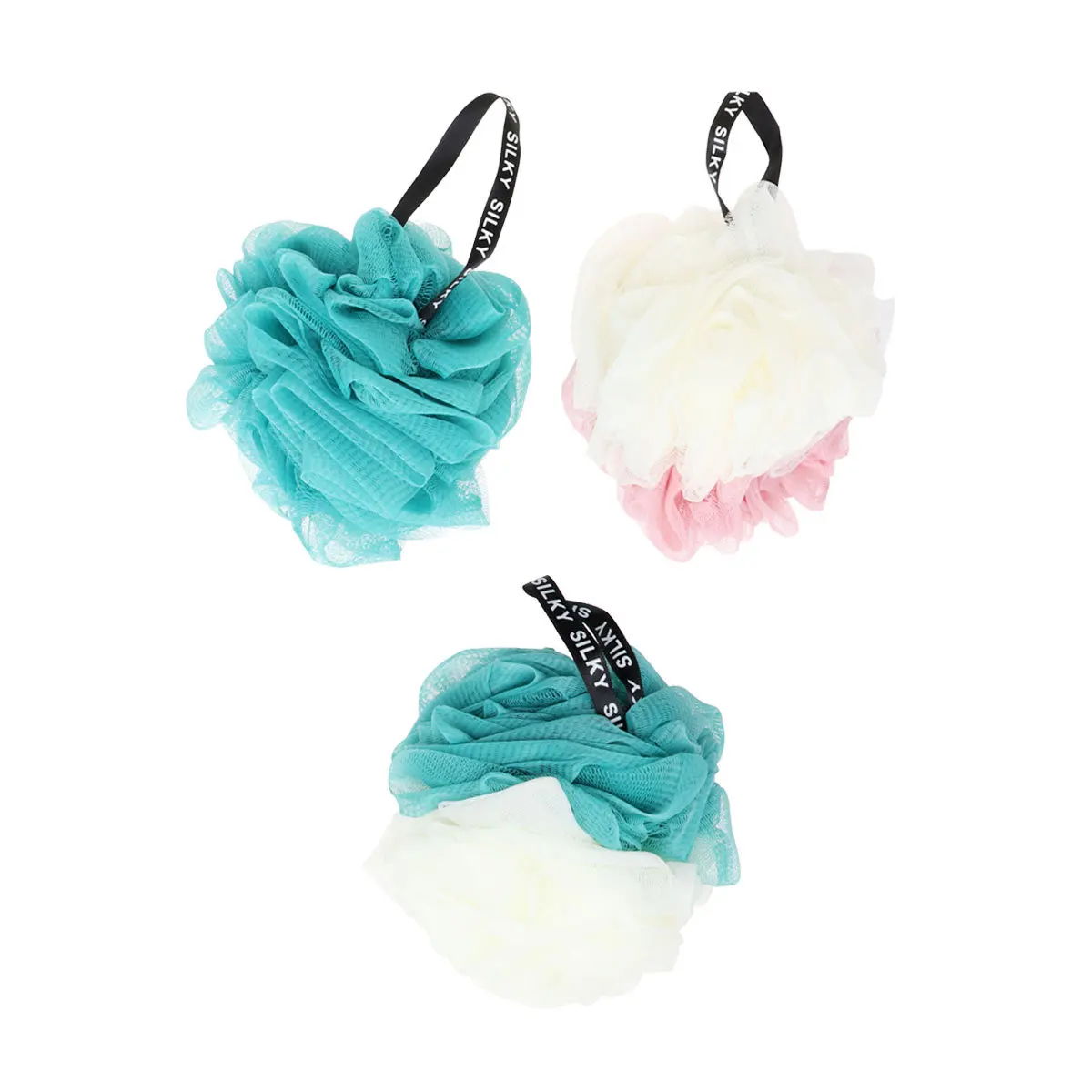 3Pcs Soft Dual Color Bath Ball Mesh Sponge for Body Cleansing Quick Use Bathing Supplies Puff with Hanging Rope
3Pcs Soft Dual Color Bath Ball Mesh Sponge for Body Cleansing Quick Use Bathing Supplies Puff with Hanging Rope