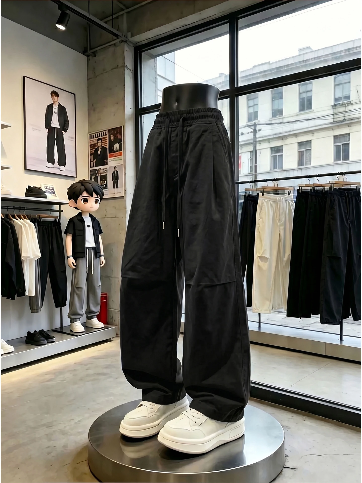 Black Pleated Lightweight Quick Dry Casual Paratrooper Wide Leg Pants Men's Summer Thin Straight Tube Workwear Trousers
Black Pleated Lightweight Quick Dry Casual Paratrooper Wide Leg Pants Men's Summer Thin Straight Tube Workwear Trousers