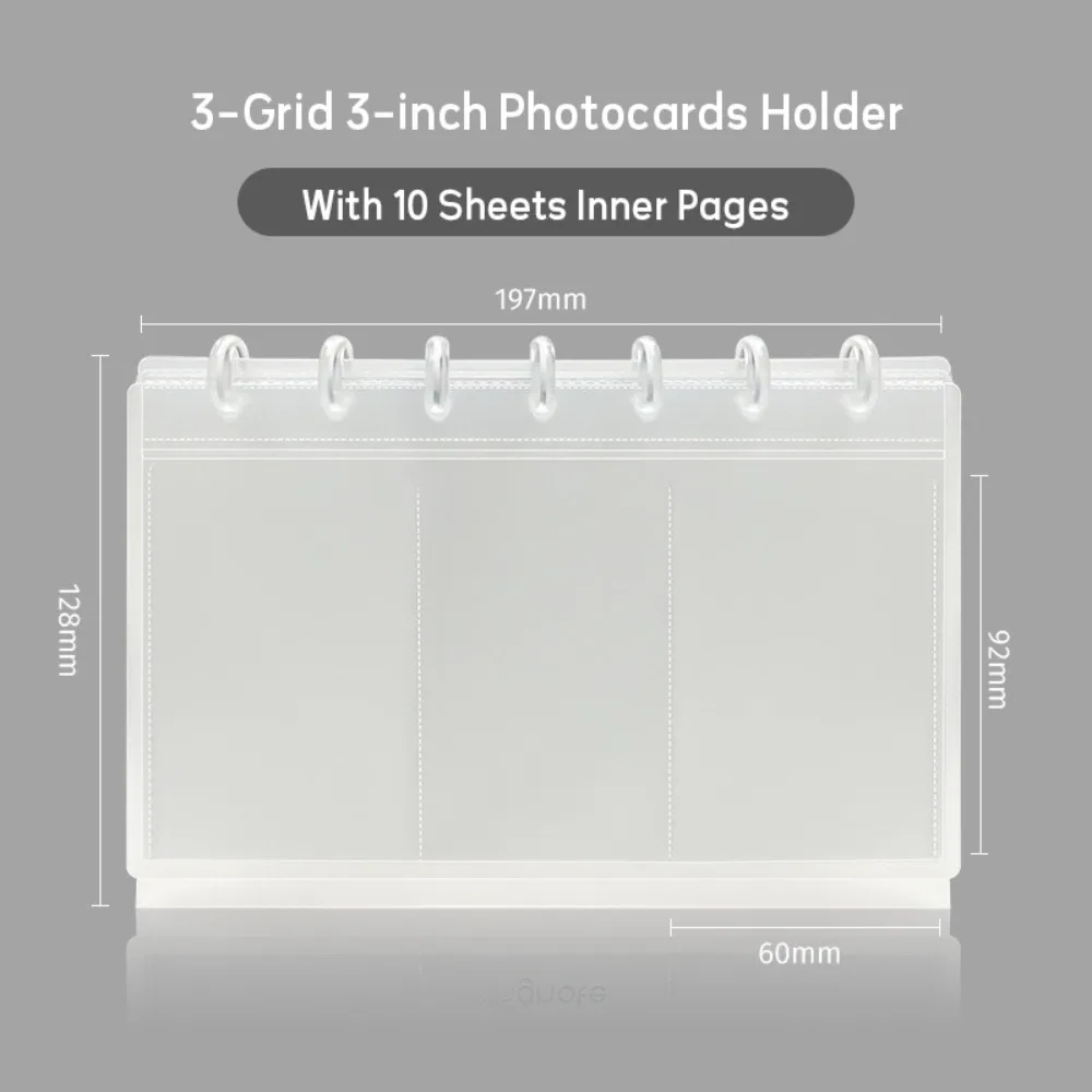 High Quality Mushroom Hole Photocards Holder Vertical Loose Leaf Idol Card Collection Binder Transparent Bill Storage Booklet
High Quality Mushroom Hole Photocards Holder Vertical Loose Leaf Idol Card Collection Binder Transparent Bill Storage Booklet