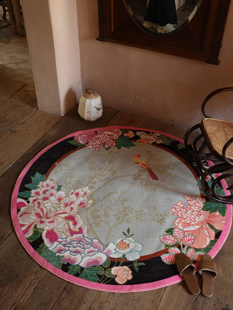 VIKAMA Summer Retro Round Carpet, Low-Pile Anti-Slip Living Room Floor Mat, Comfortable Bedroom Bedside Blanket, Home Decoration
VIKAMA Summer Retro Round Carpet, Low-Pile Anti-Slip Living Room Floor Mat, Comfortable Bedroom Bedside Blanket, Home Decoration