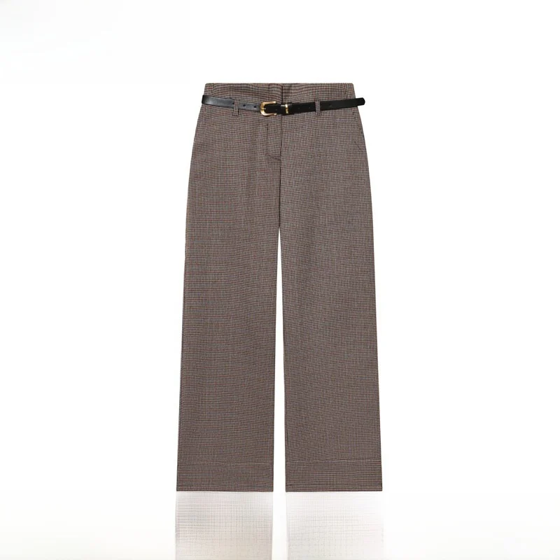 Faionable клетчатые длинные брюки с поясом и высокой талией, прямые брюки, уличные брюки, женские осенне-зимние новые поступления, ZR Trend 97225
Faionable клетчатые длинные брюки с поясом и высокой талией, прямые брюки, уличные брюки, женские осенне-зимние новые поступления, ZR Trend 97225