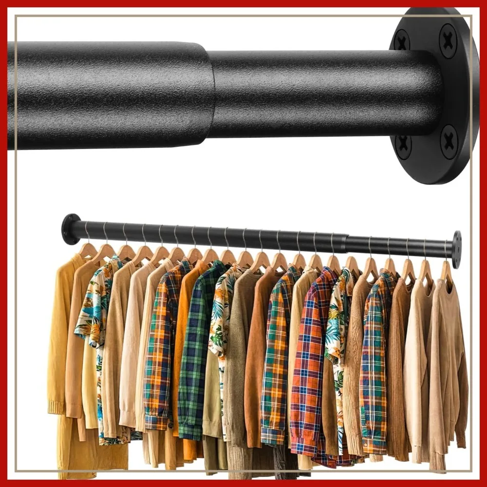 Adjustable Closet Rods for Hanging Clothes 17-30 inch Heavy Duty Black, Closet Organization and Storage
Adjustable Closet Rods for Hanging Clothes 17-30 inch Heavy Duty Black, Closet Organization and Storage