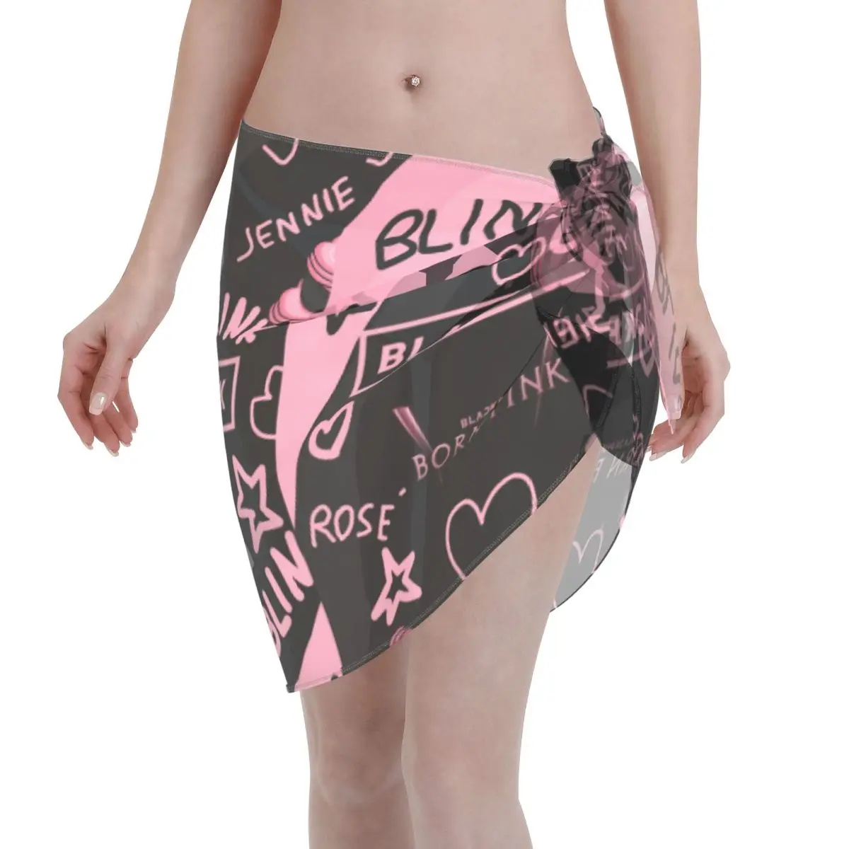 Custom Fashion Pink Kpop Black Dance Group Casual Beach Dress Decorate Cute Kpop Women Short Sarongs Beach Wrap For Swimwear
Custom Fashion Pink Kpop Black Dance Group Casual Beach Dress Decorate Cute Kpop Women Short Sarongs Beach Wrap For Swimwear
