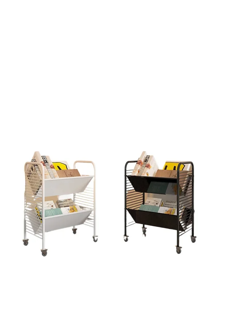 Mobile bookshelf with wheel living room bedroom bedside bookshelf floor small wrought iron shelf
Mobile bookshelf with wheel living room bedroom bedside bookshelf floor small wrought iron shelf