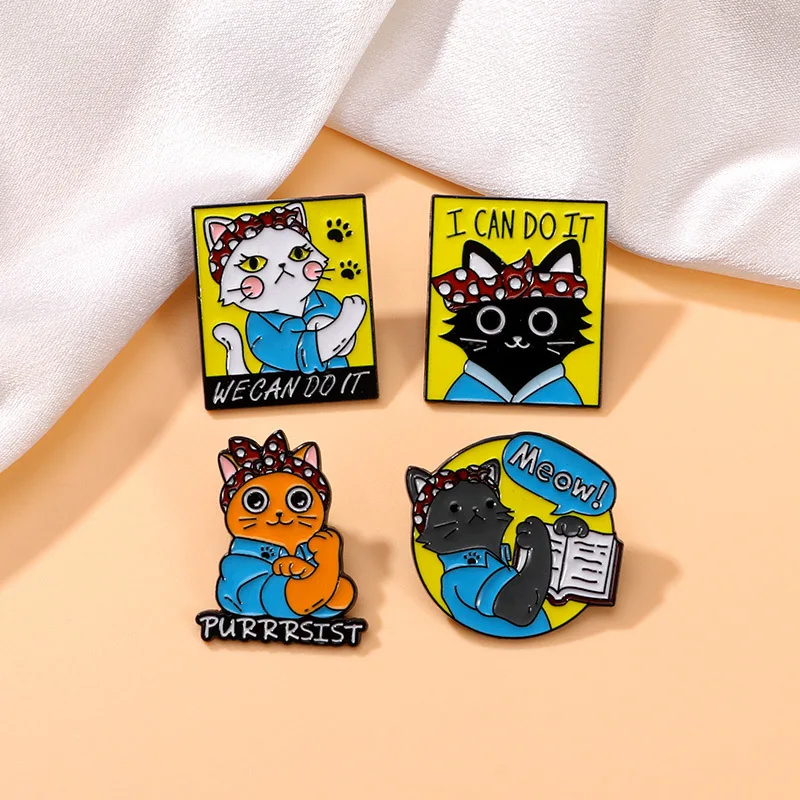 Japanese Style Cat Brooch Unisex Creative Animal Pin Inspirational English Quote Alloy Enamel Badge for DIY Clothes Bags Hat
Japanese Style Cat Brooch Unisex Creative Animal Pin Inspirational English Quote Alloy Enamel Badge for DIY Clothes Bags Hat